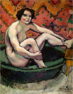 Nu-assis-dans-un-tub--1910